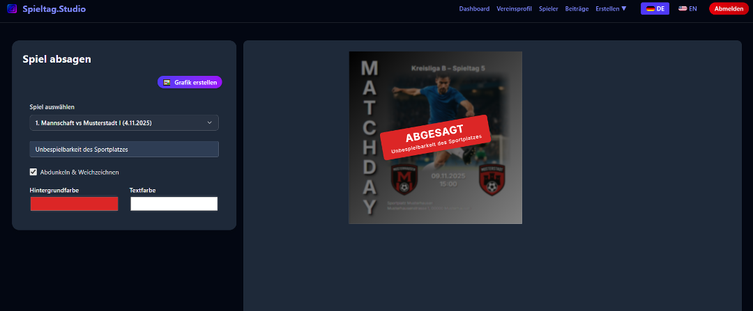 Cancellation Design Settings