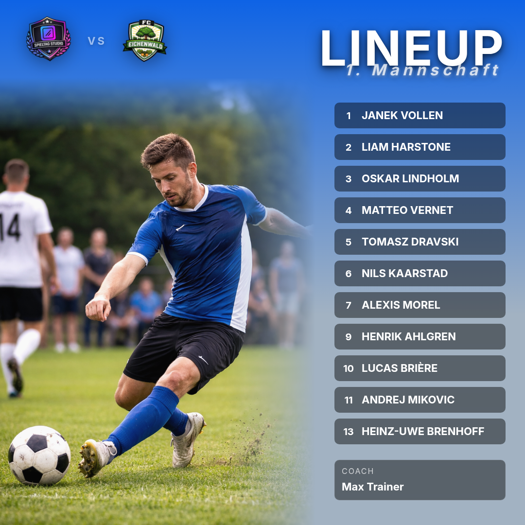 Lineup Grafik Beispiel