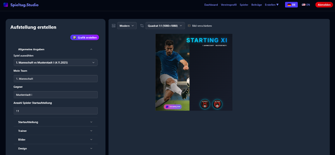 Lineup general settings
